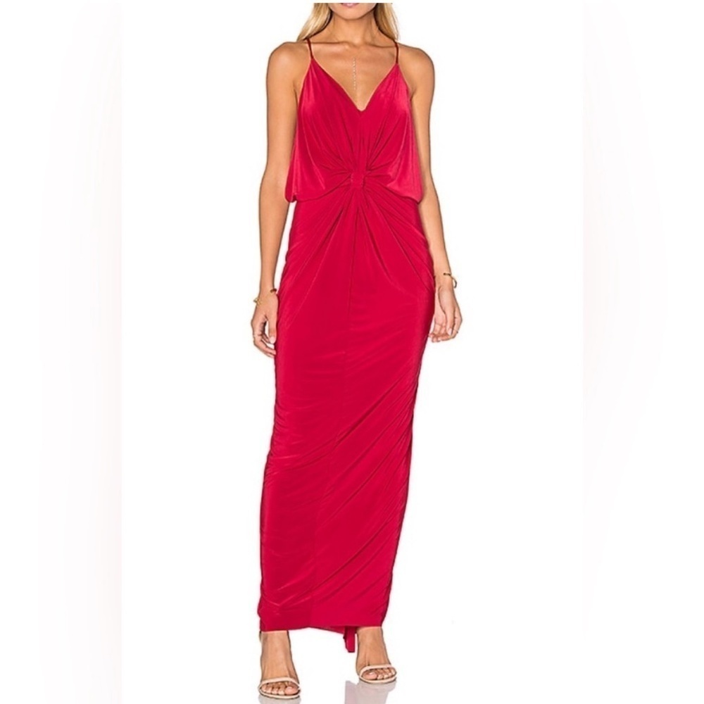 NWOT Misa Los Angeles Luna Domino Maxi dress in hot pink